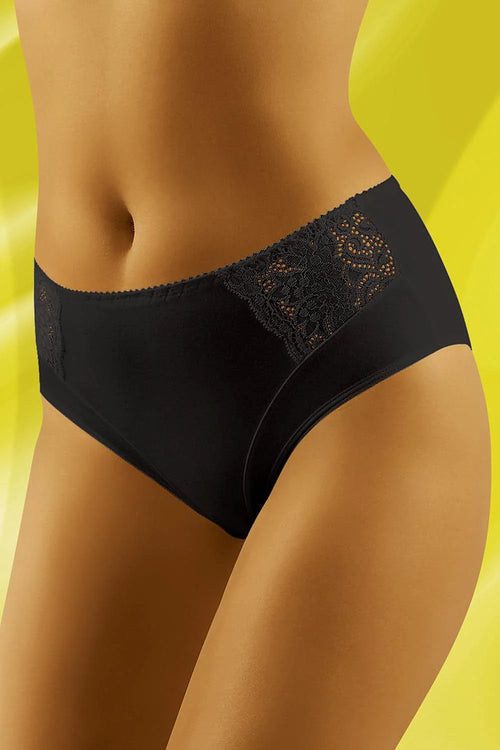 Culotte en dentelle noire élégante Wolbar taille haute moderne pour silhouette féminine sublimée confortablement