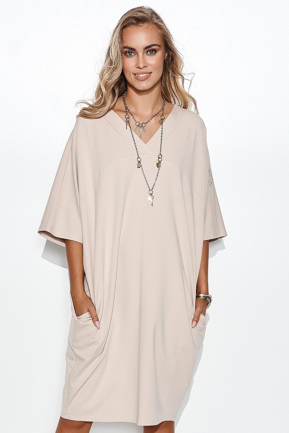 Robe de jour model 162224 Makadamia