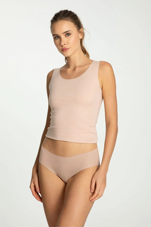 culotte Julimex classique lisse confortable seconde peau coupe ajustée découpe laser invisible hipster taille basse sans couture doublure coton élasthanne