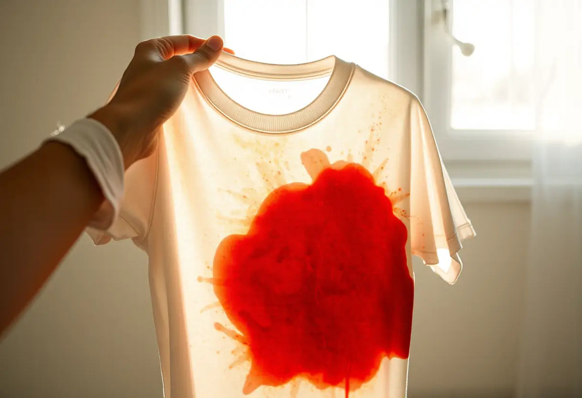 maine de coton avec tache de peinture en bombe