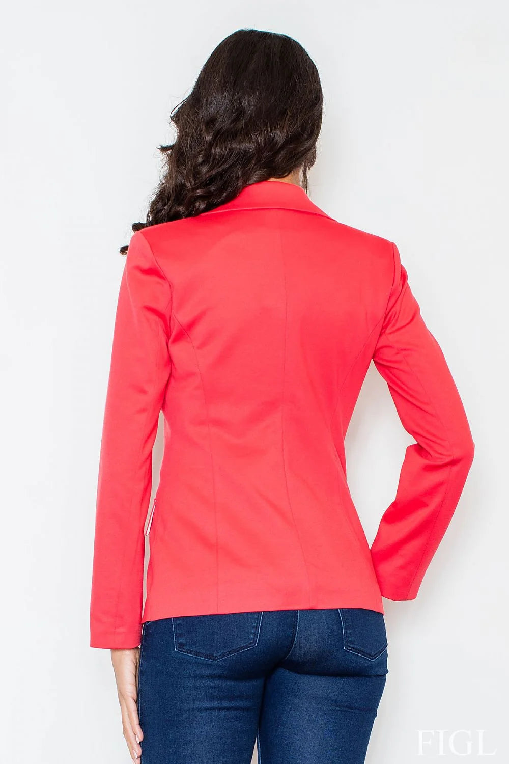 Blazer ajusté noir en polyester élégant et classique pour une allure professionnelle au bureau