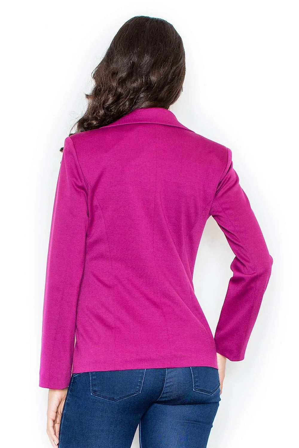 Blazer ajusté noir en polyester élégant et classique pour une allure professionnelle au bureau
