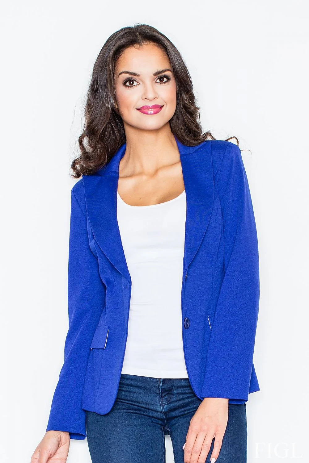 Blazer ajusté noir en polyester élégant et classique pour une allure professionnelle au bureau