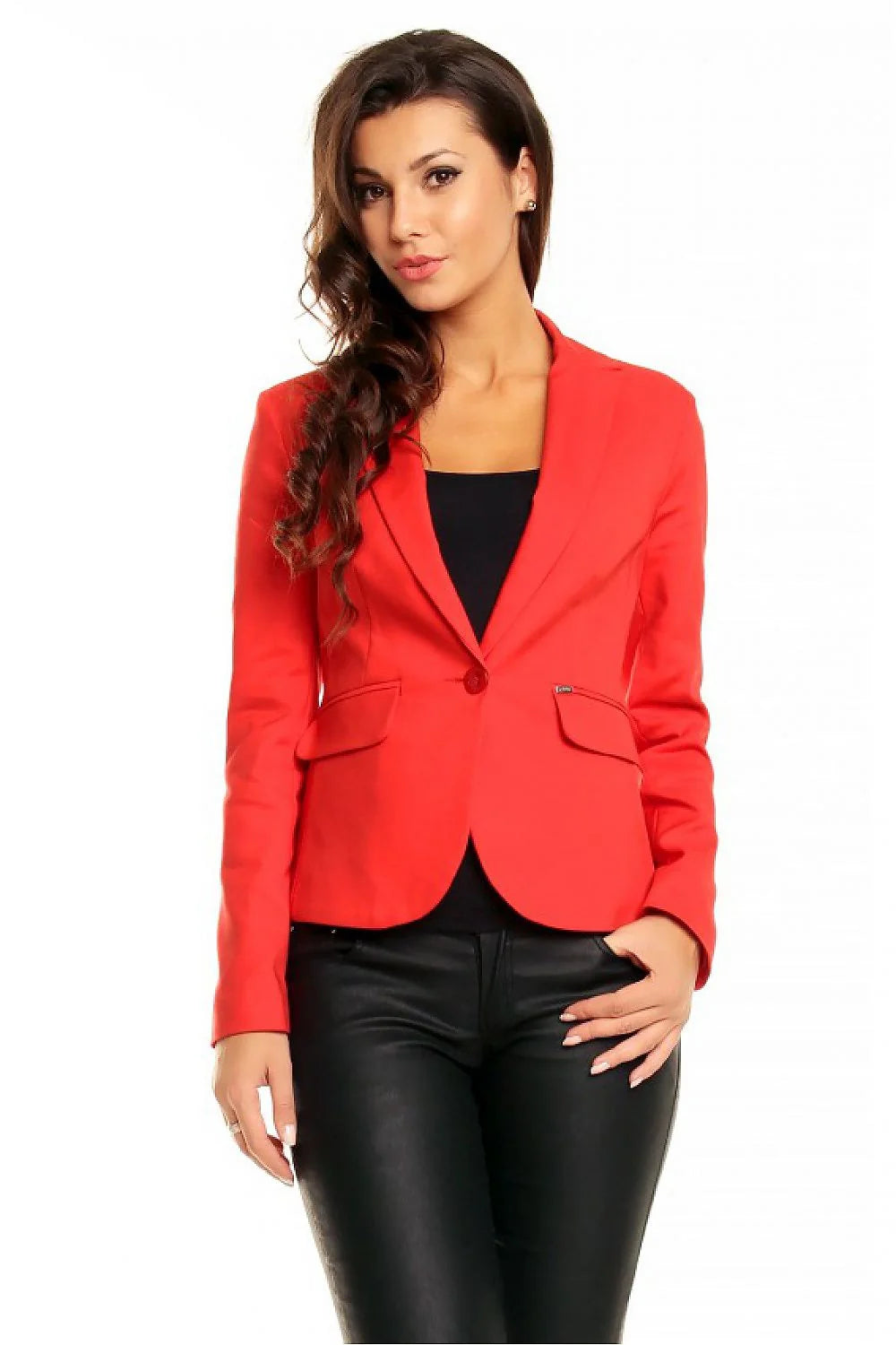 Blazer femme polyester ajusté élégant bleu classique pour bureau style professionnel moderne femmes actives