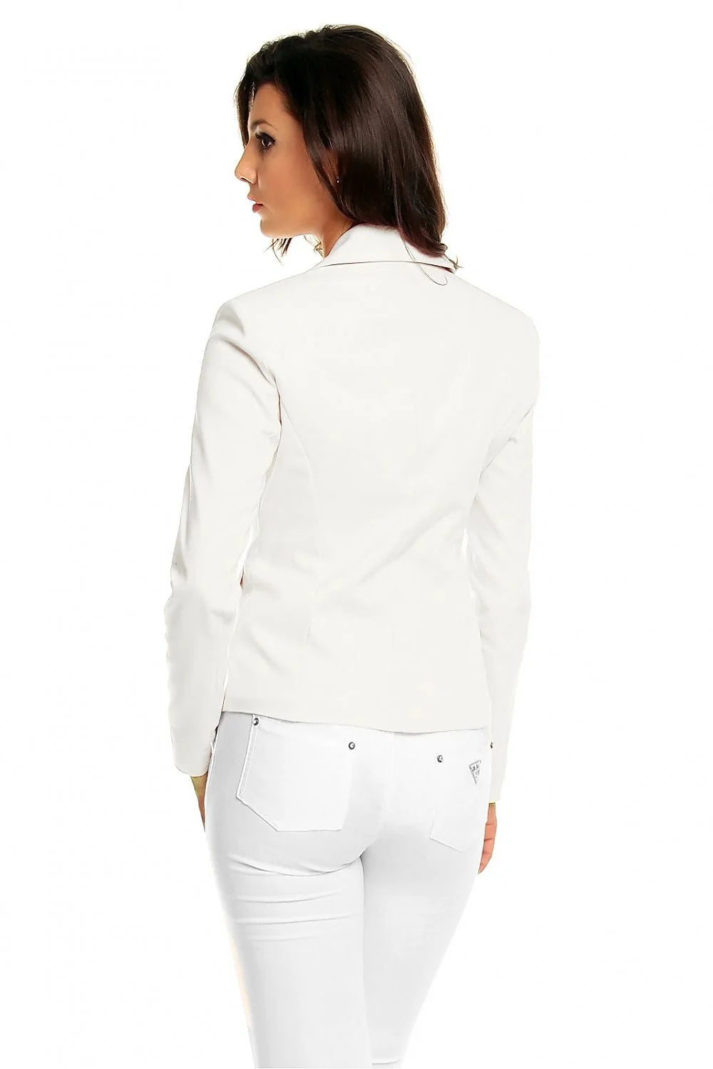 Blazer femme polyester ajusté élégant bleu classique pour bureau style professionnel moderne femmes actives