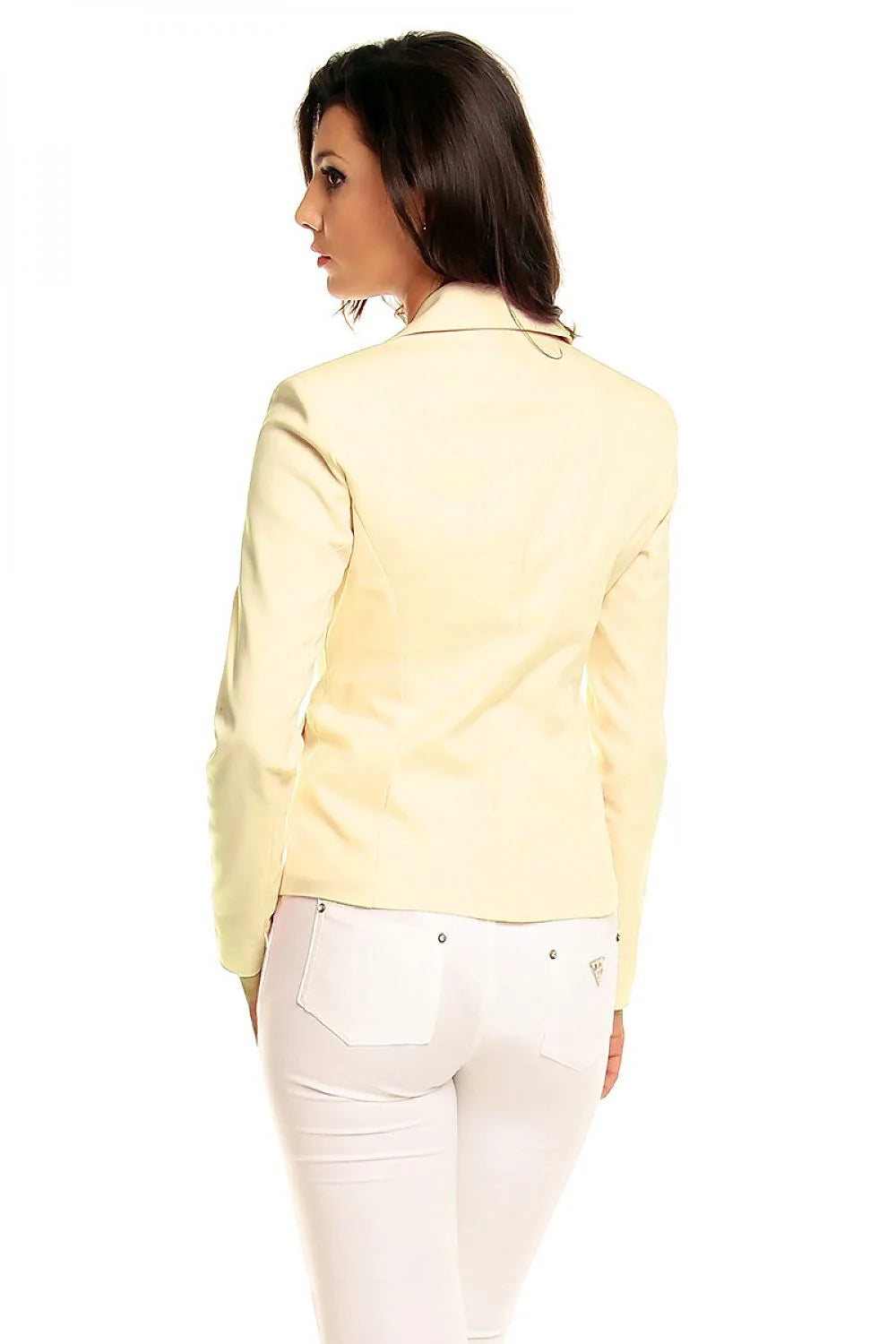 Blazer femme polyester ajusté élégant bleu classique pour bureau style professionnel moderne femmes actives