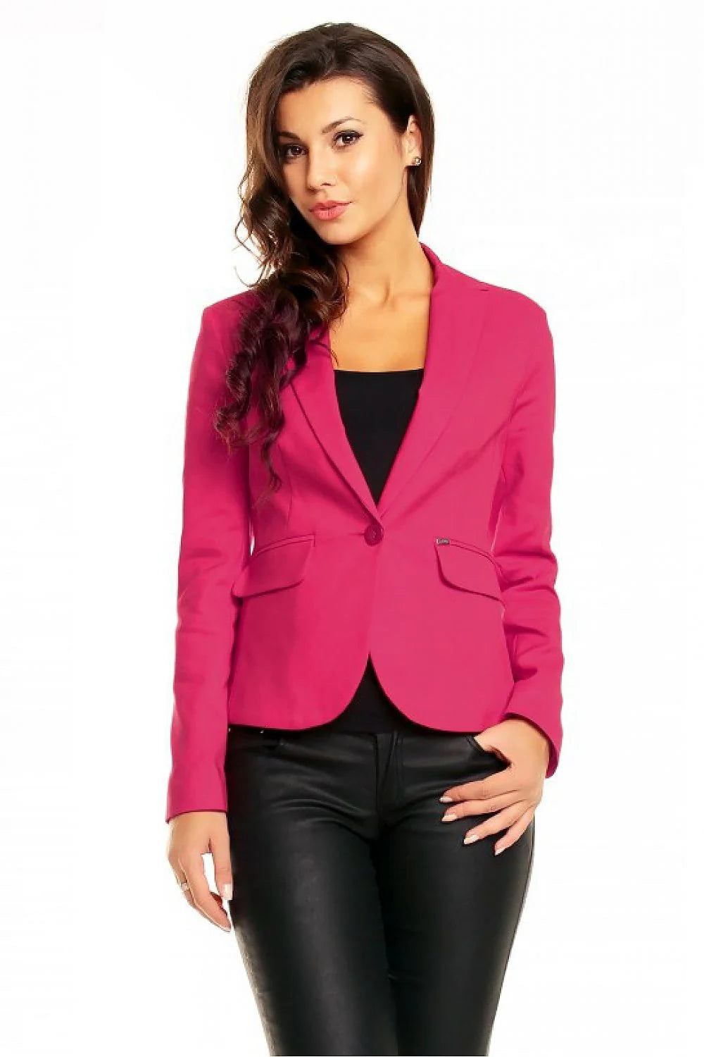 Blazer femme polyester ajusté élégant bleu classique pour bureau style professionnel moderne femmes actives