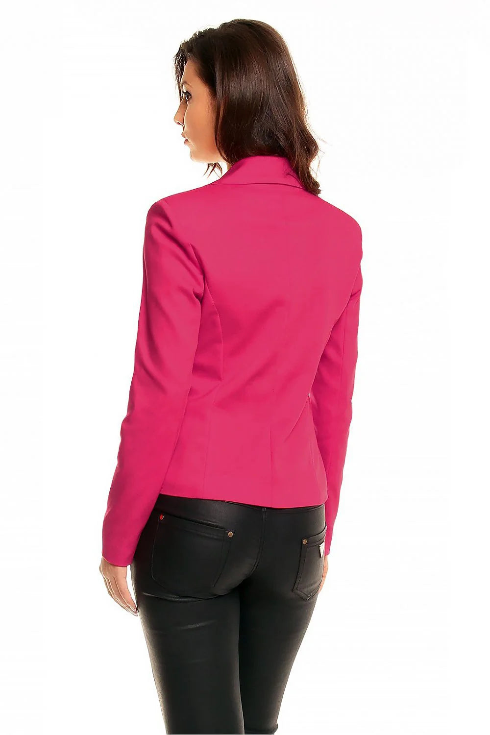Blazer femme polyester ajusté élégant bleu classique pour bureau style professionnel moderne femmes actives