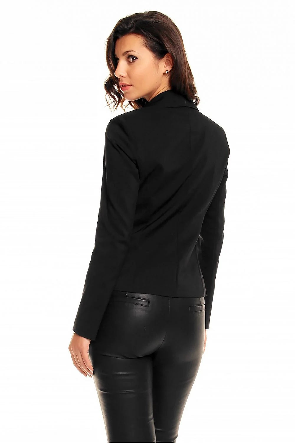 Blazer femme polyester ajusté élégant bleu classique pour bureau style professionnel moderne femmes actives