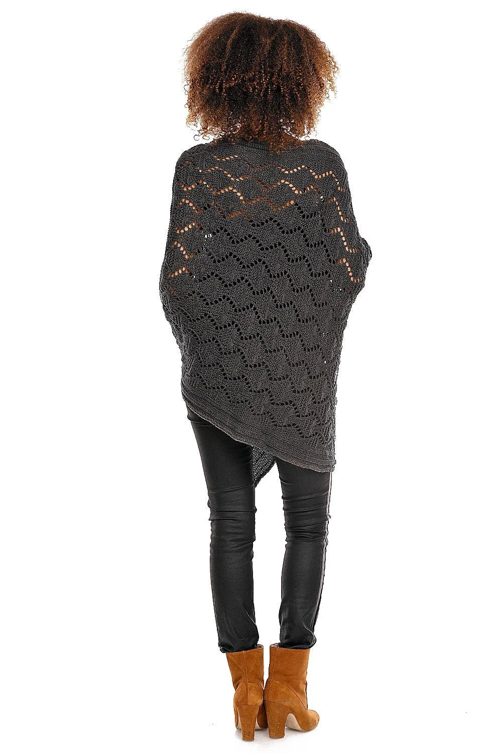 Cardigan de grossesse en maille ajourée élégant et confortable pour soirées fraîches femmes enceintes