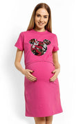 Chemise de nuit coton douce maternité élégante confort pratique pour femmes enceintes jeunes mamans