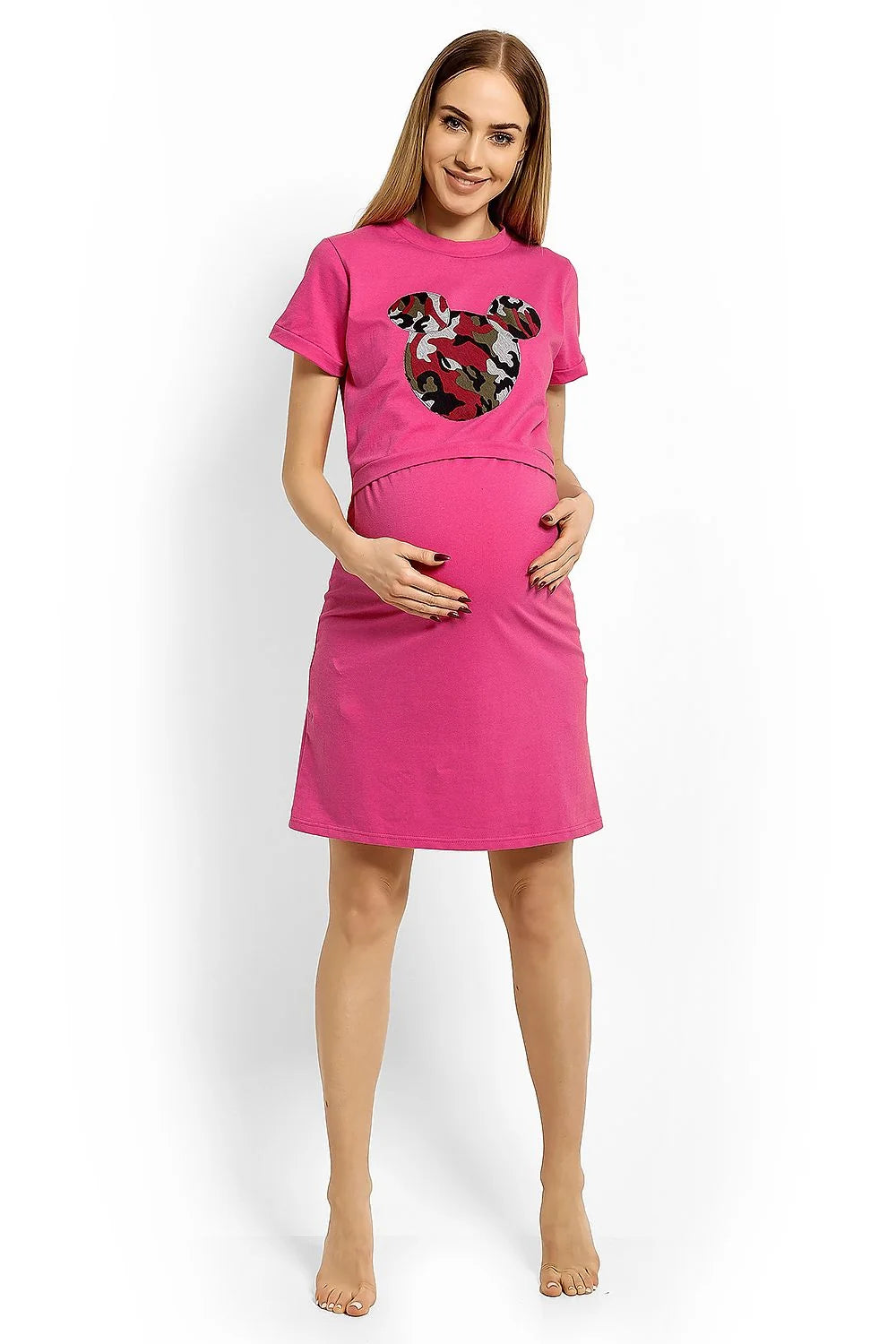 Chemise de nuit coton douce maternité élégante confort pratique pour femmes enceintes jeunes mamans