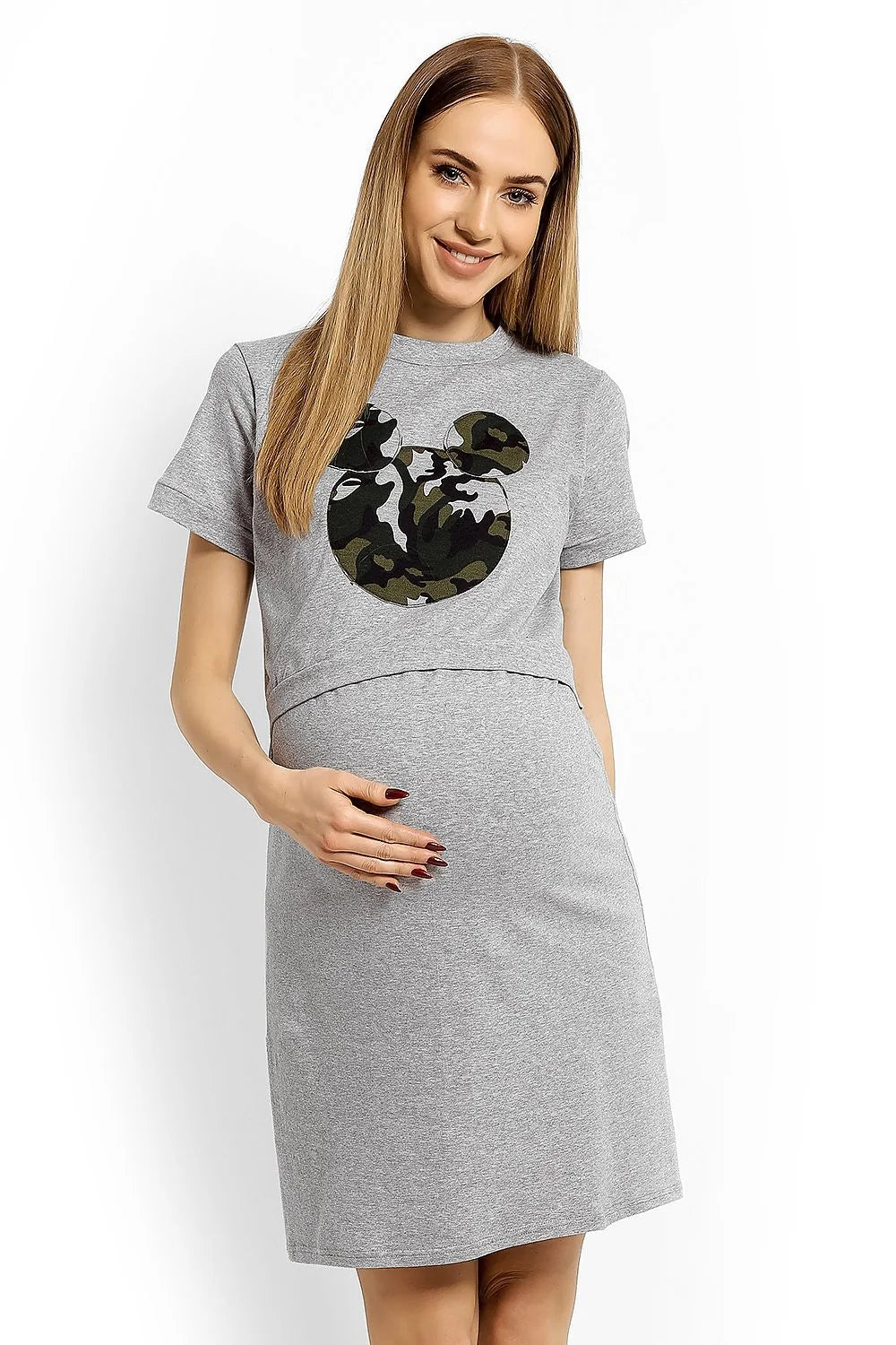 Chemise de nuit coton douce maternité élégante confort pratique pour femmes enceintes jeunes mamans