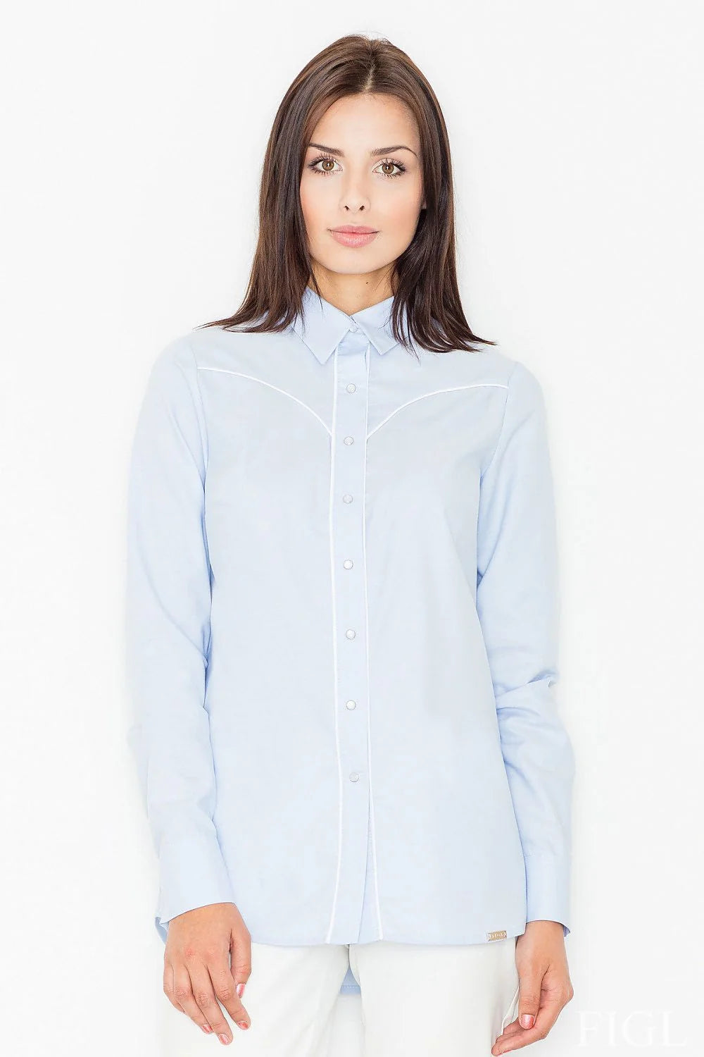 Chemise manches longues coton élégante et confortable pour femmes modernes, bureau et sorties décontractées