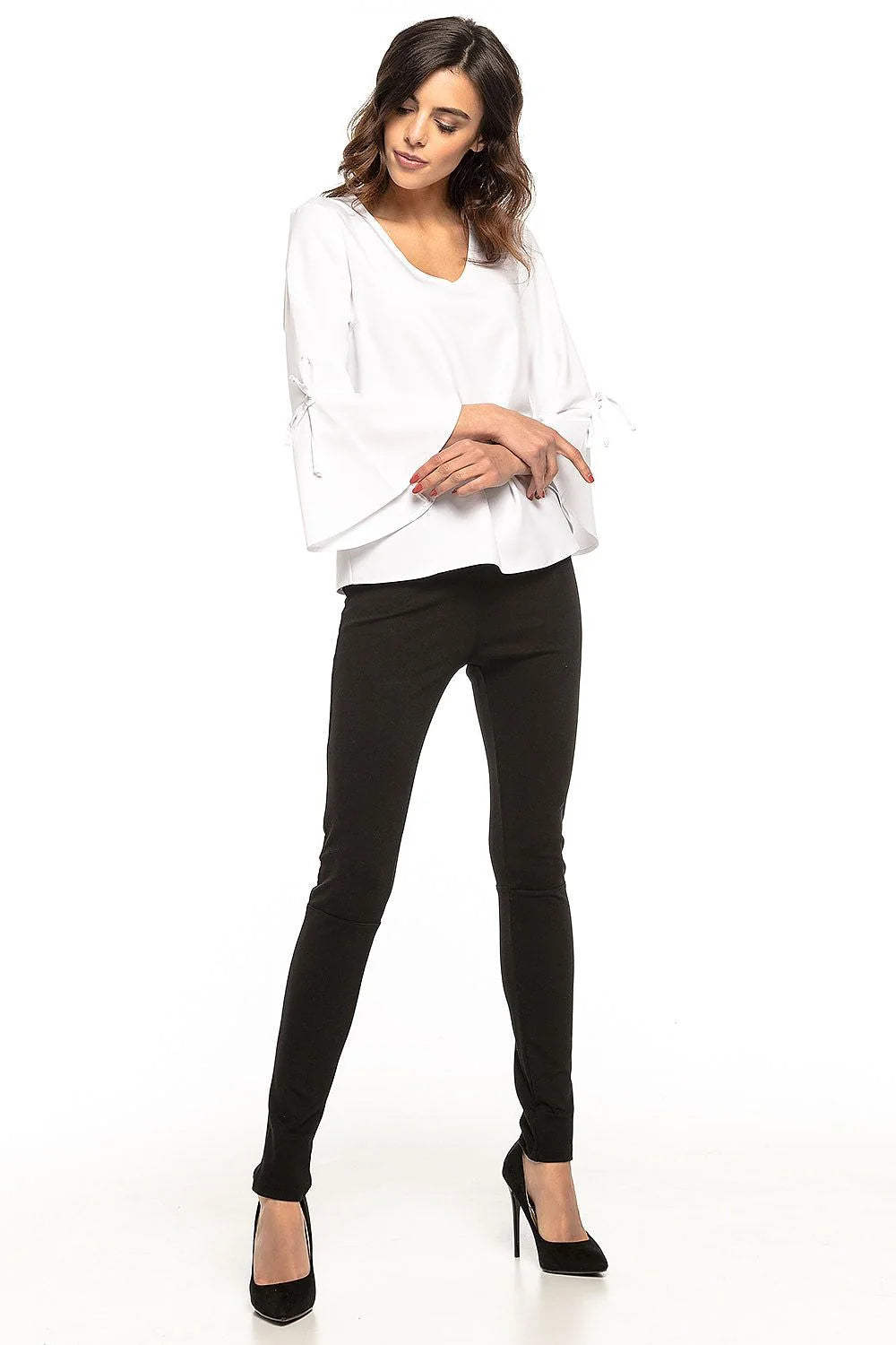 Chemisier ample en coton style chic volant coquet manches pour femmes élégantes et modernes