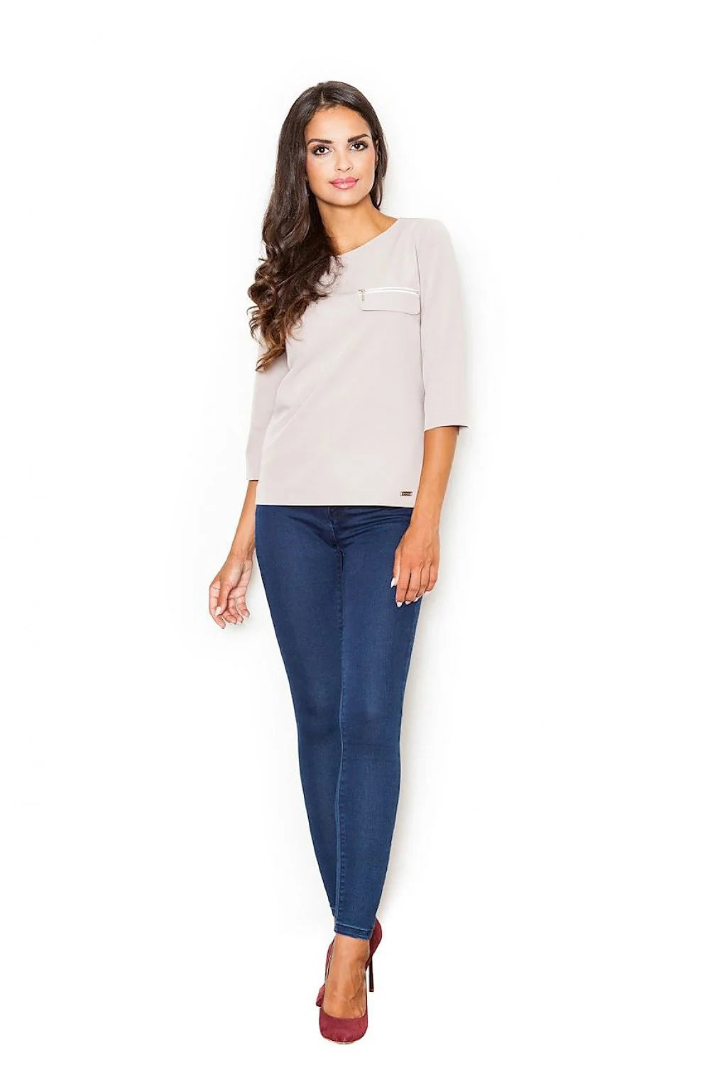Chemisier élégant en coton Figl style moderne féminin pour bureau et sorties décontractées tendance
