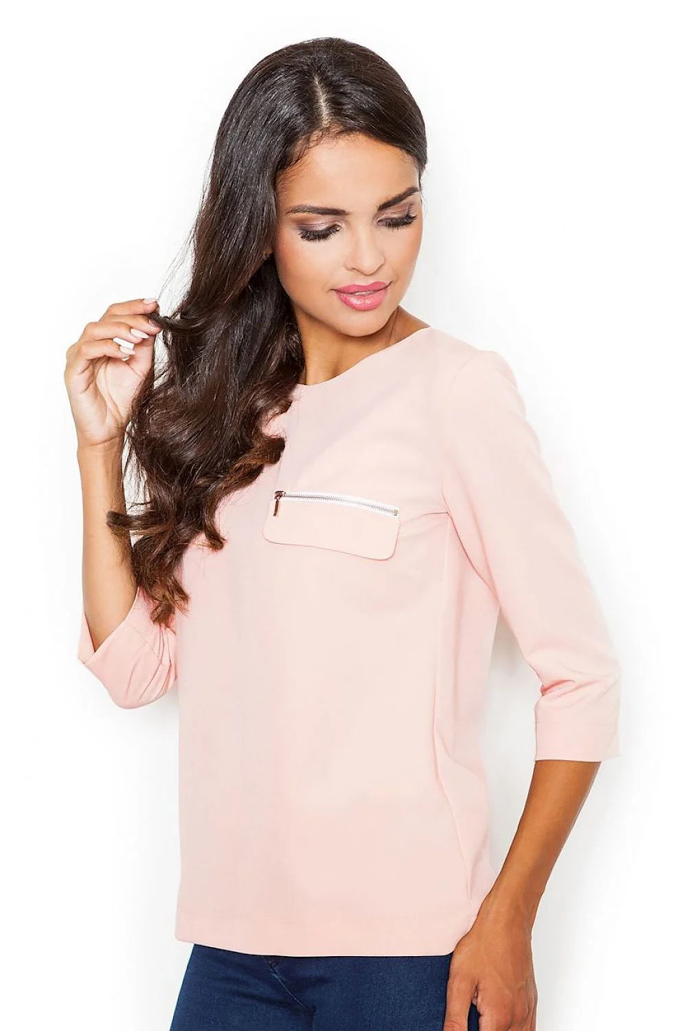 Chemisier élégant en coton Figl style moderne féminin pour bureau et sorties décontractées tendance
