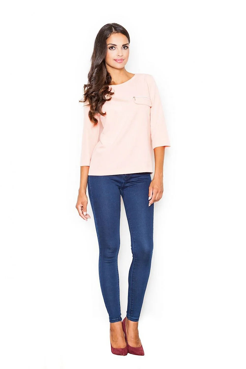 Chemisier élégant en coton Figl style moderne féminin pour bureau et sorties décontractées tendance
