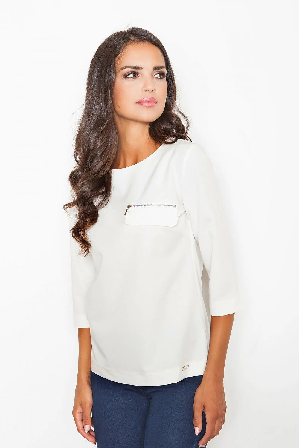 Chemisier élégant en coton Figl style moderne féminin pour bureau et sorties décontractées tendance