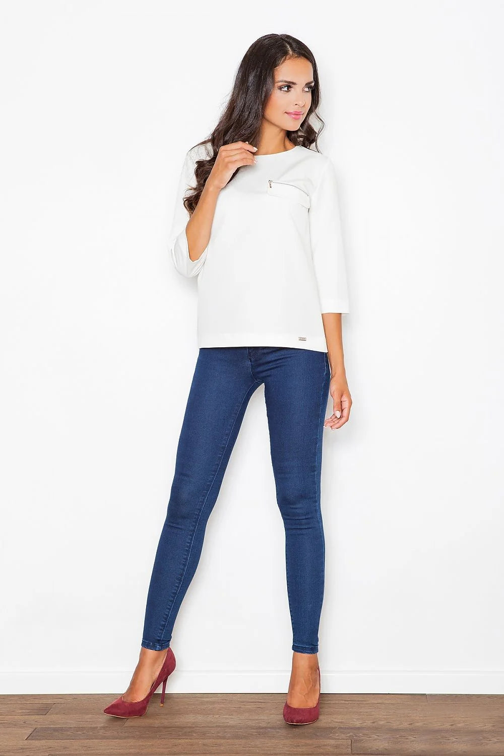 Chemisier élégant en coton Figl style moderne féminin pour bureau et sorties décontractées tendance