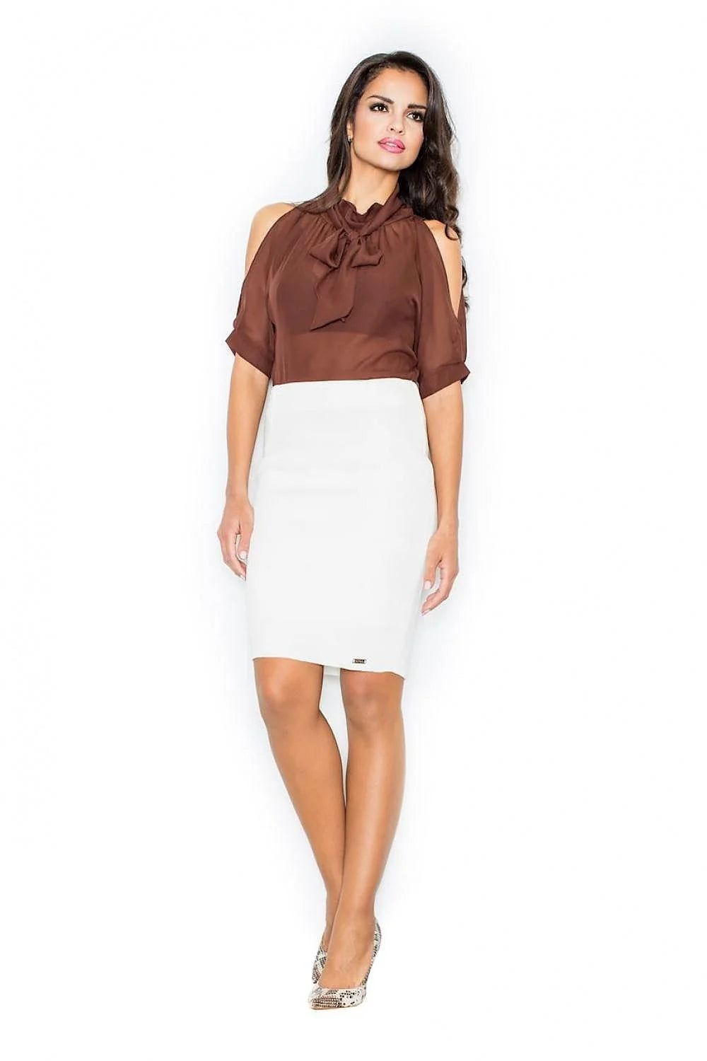 Chemisier élégant en polyester Figl confort chic silhouette sublimée pour bureau ou sortie soirée
