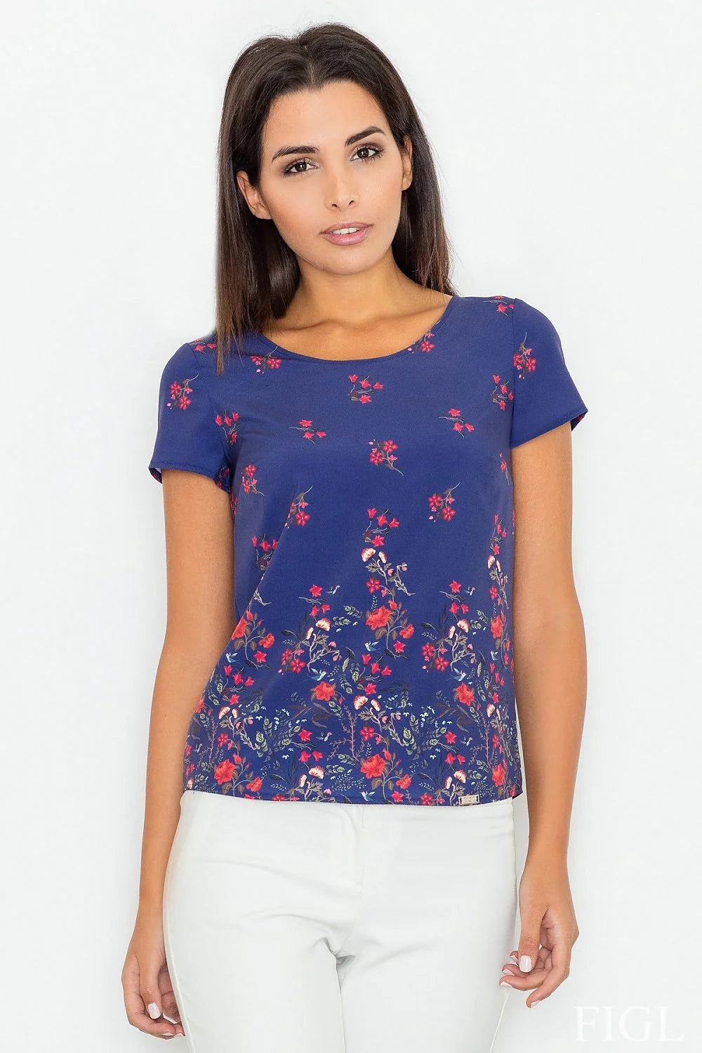 Chemisier en coton floral élégant et confortable pour un style chic quotidien moderne et intemporel