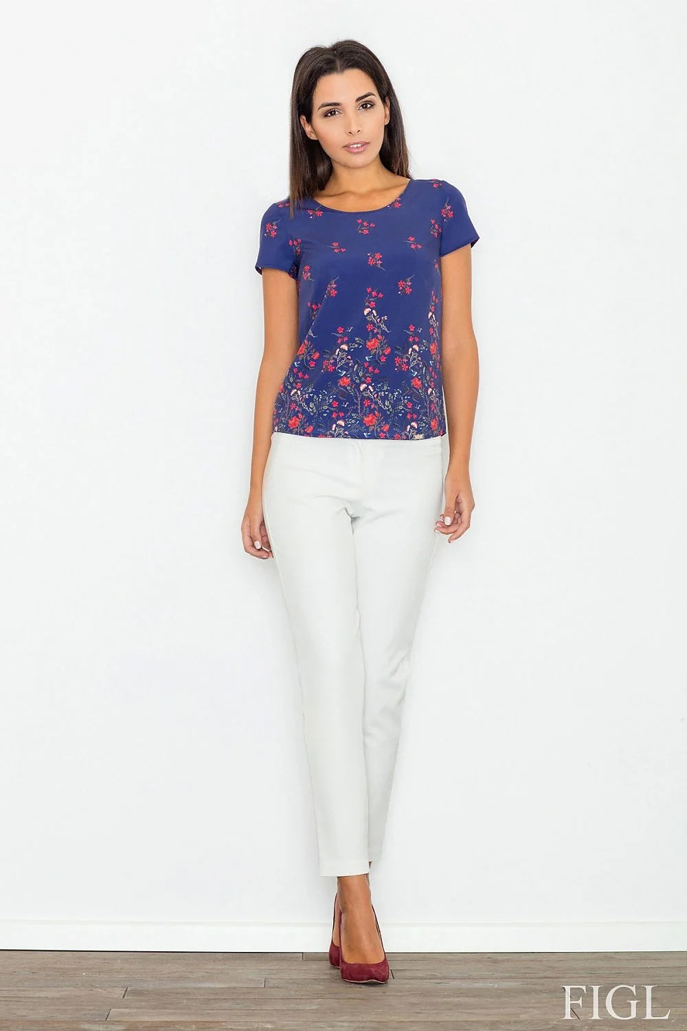 Chemisier en coton floral élégant et confortable pour un style chic quotidien moderne et intemporel