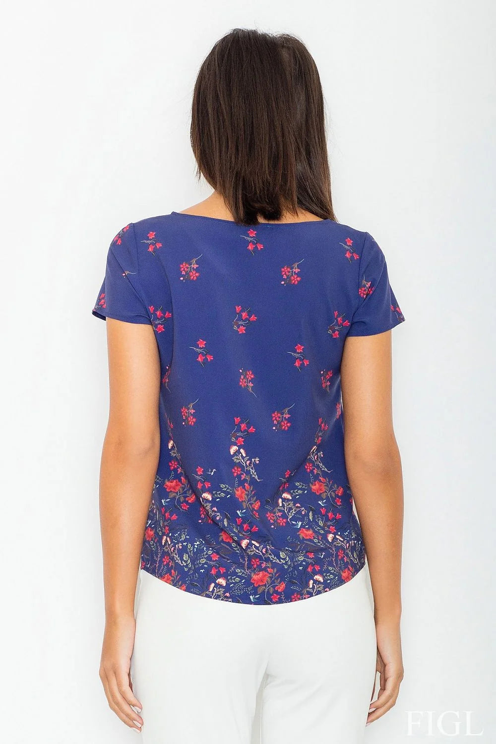 Chemisier en coton floral élégant et confortable pour un style chic quotidien moderne et intemporel