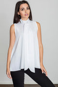 Chemisier en satin évasé élégant et moderne pour soirées chics et tenues quotidiennes féminines