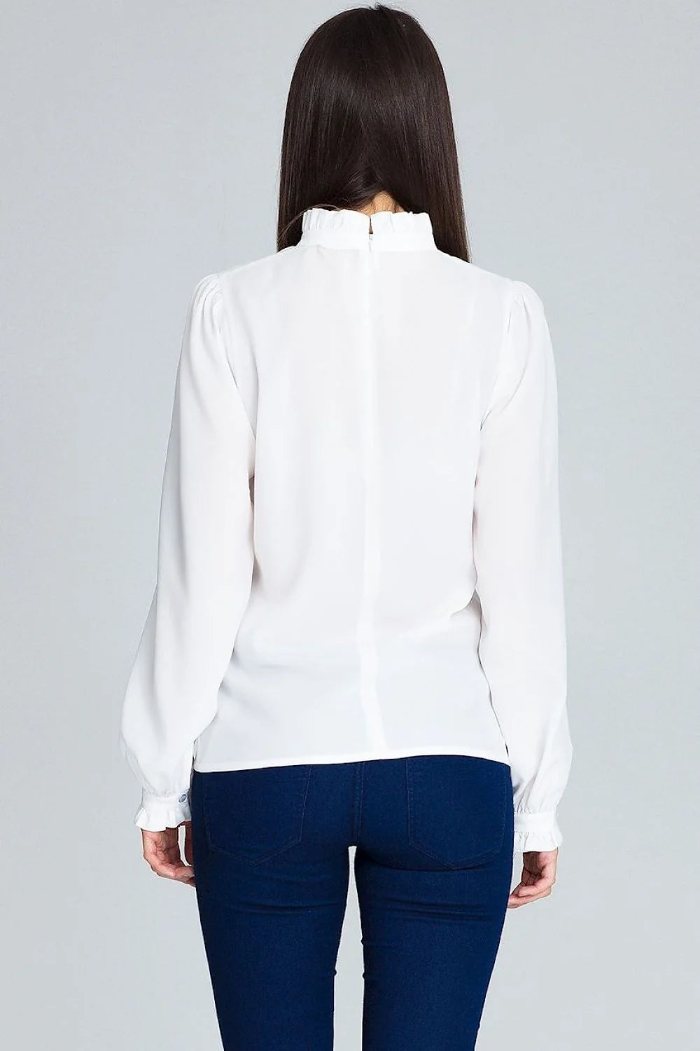 Chemisier en soie moderne manches longues plissées pour femme élégante au style distinctif et chic