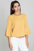 Chemisier Figl tissu léger mode élégante manches volants coupe ample parfait automne femme tendance