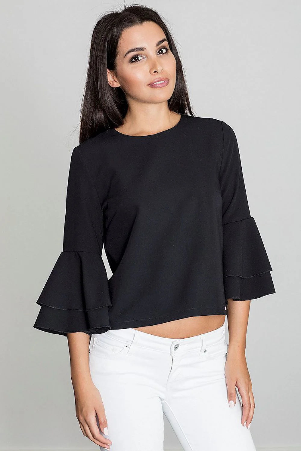 Chemisier Figl tissu léger mode élégante manches volants coupe ample parfait automne femme tendance
