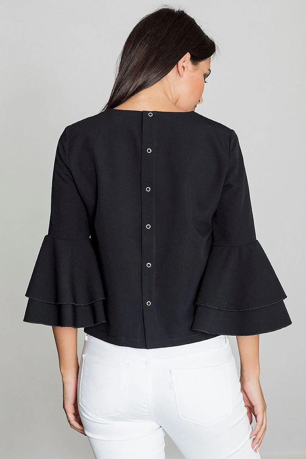 Chemisier Figl tissu léger mode élégante manches volants coupe ample parfait automne femme tendance