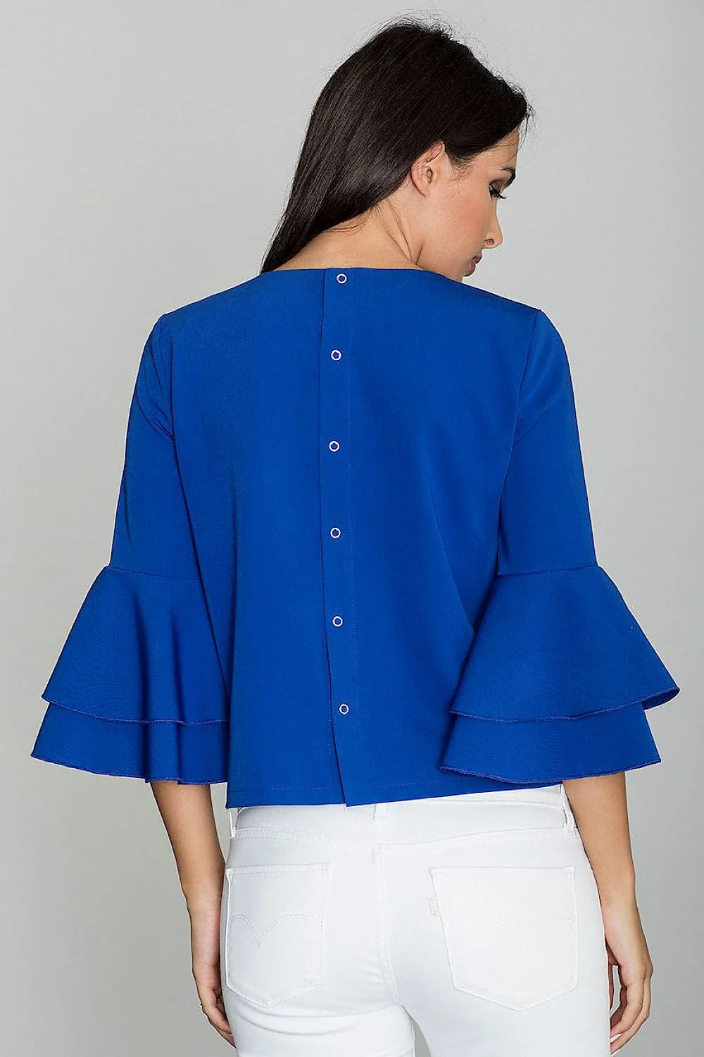 Chemisier Figl tissu léger mode élégante manches volants coupe ample parfait automne femme tendance