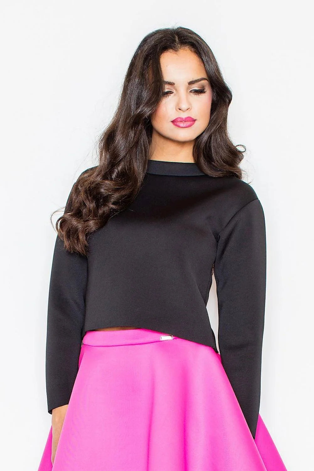 Chemisier polyester élégant noir Figl moderne confort coupe ajustée idéal toutes occasions femmes tendance