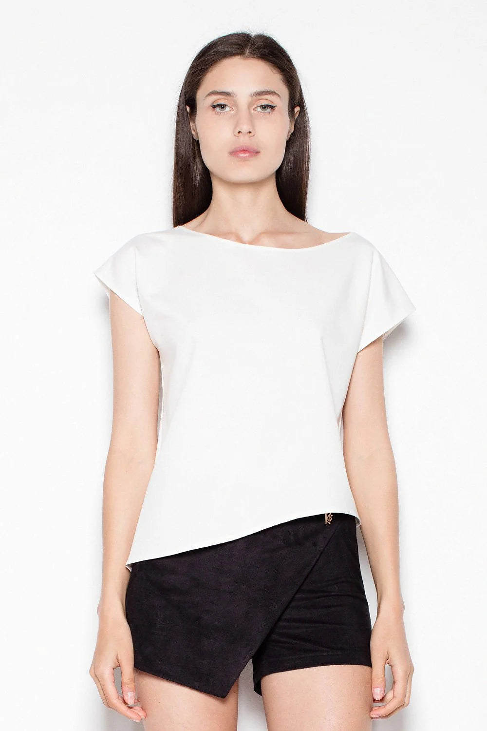 Chemisier Venaton en coton chic asymétrique élégant pour femme moderne bureau et soirées confortables