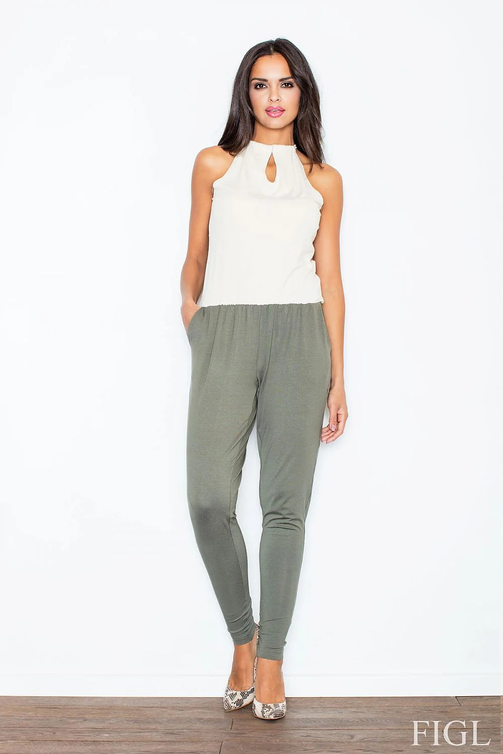 Combinaison chic en coton polyester fluide élégante décontractée pour femme moderne mode quotidienne confortable
