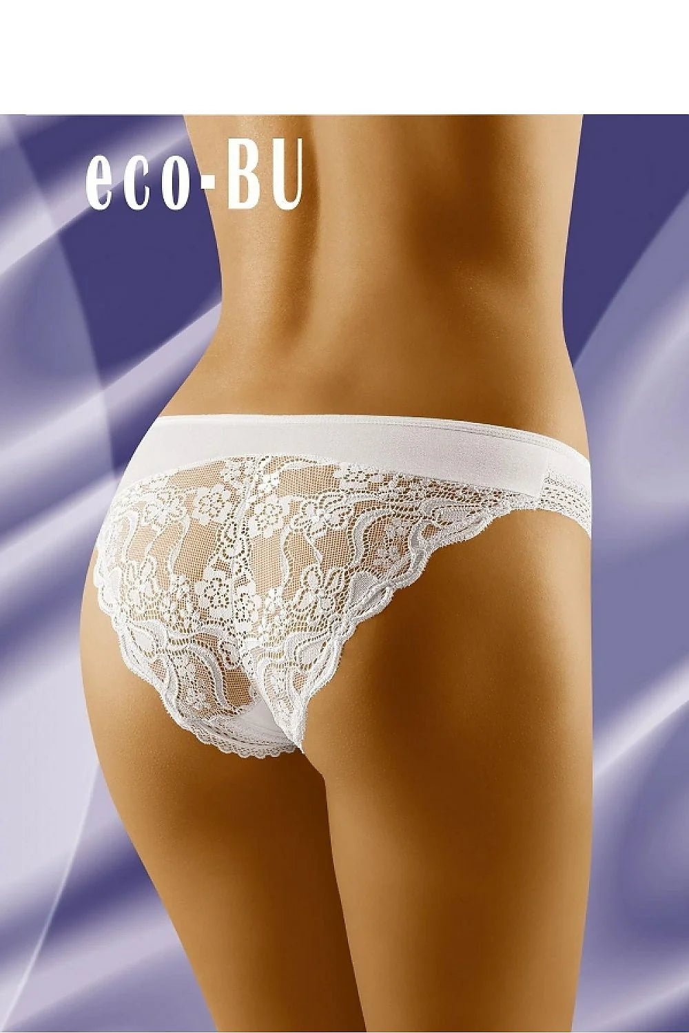 culotte dentelle blanche romantique élégante motifs floraux taille mihaute bikini couvrante arrière dentelée transparente élastique maintien confortable féminin Wolbar