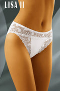 Culotte en dentelle blanche romantique et élégante avec motifs floraux pour confort quotidien féminin