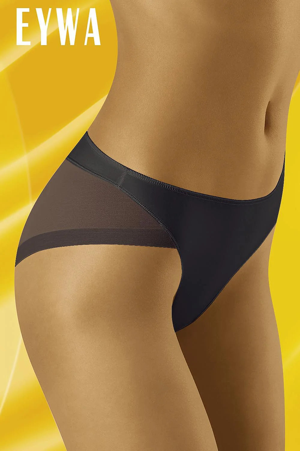 Culotte femme en tulle noir sexy moderne échancrée élégante lingerie transparente taille basse confort