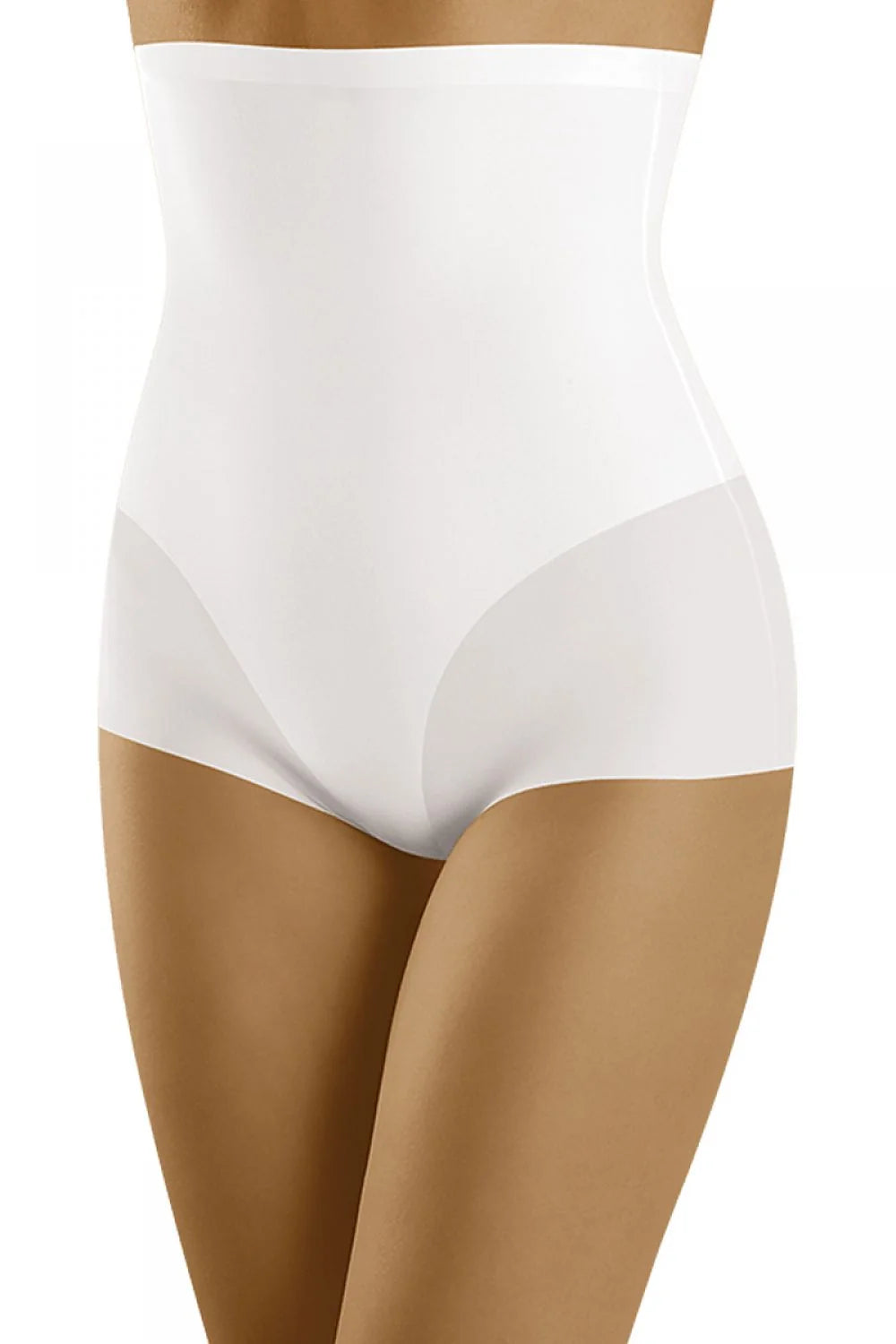 Culotte gainante en microfibre blanche taille haute sculptante confort amincissant sans couture lingerie élégante