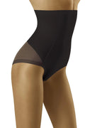 Culotte gainante opaque noire taille haute élégante avec tulle sculptante pour silhouette affinée et sublime