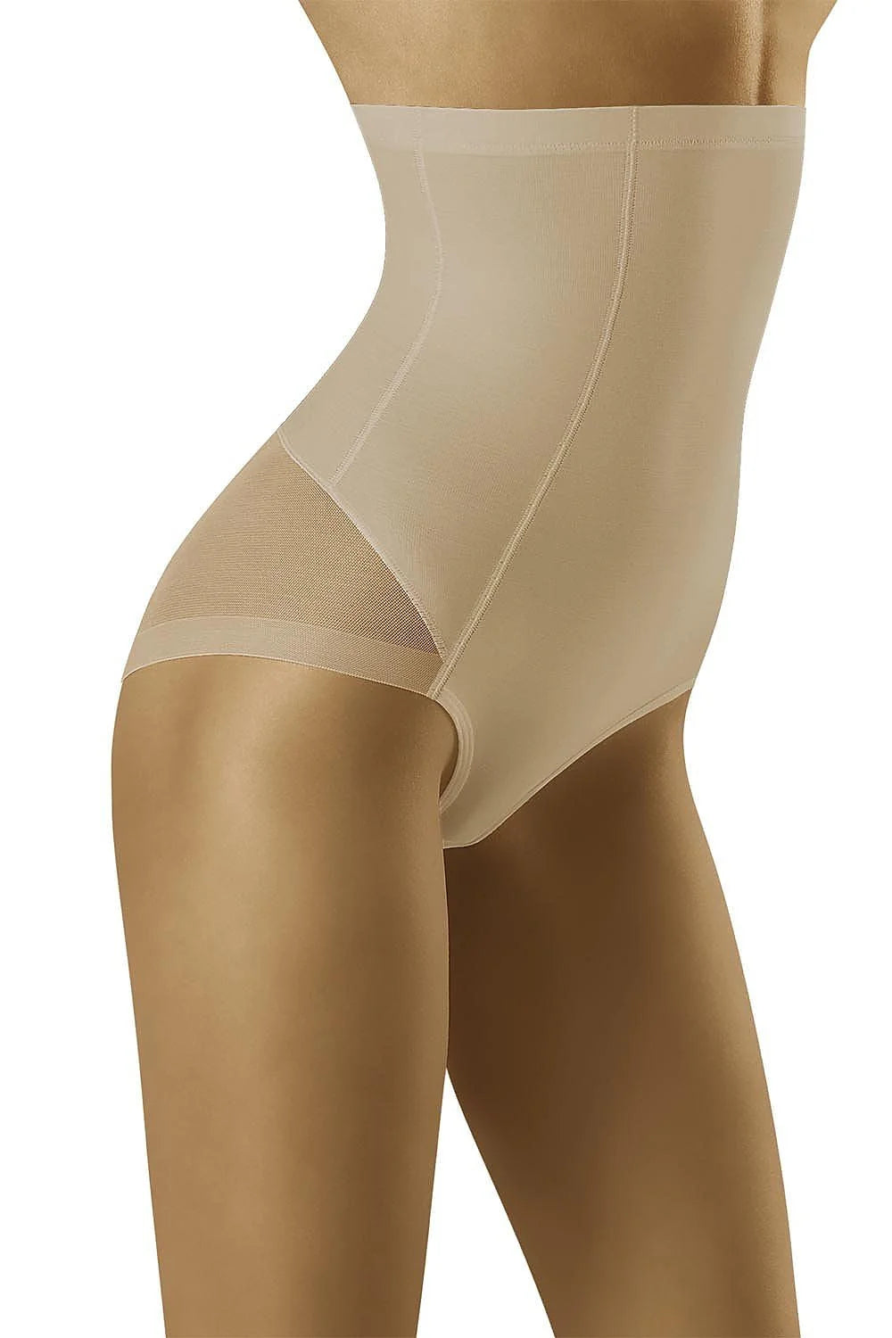 Culotte gainante opaque noire taille haute élégante avec tulle sculptante pour silhouette affinée et sublime