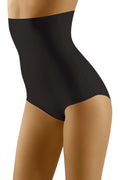 Culotte Gainante Taille Haute en Matière Extensible Noire Élégante Confortable Invisible Lingerie Sculptante Femme