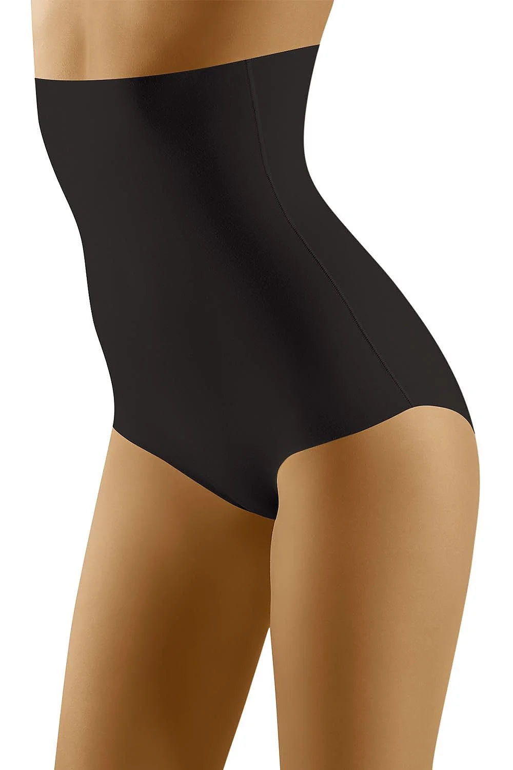Culotte Gainante Taille Haute en Matière Extensible Noire Élégante Confortable Invisible Lingerie Sculptante Femme