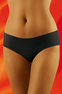 culotte hipster noire microfibre sans couture invisible taille basse coupe épurée bande plate laser extensible doux confortable durable minimaliste élégante
