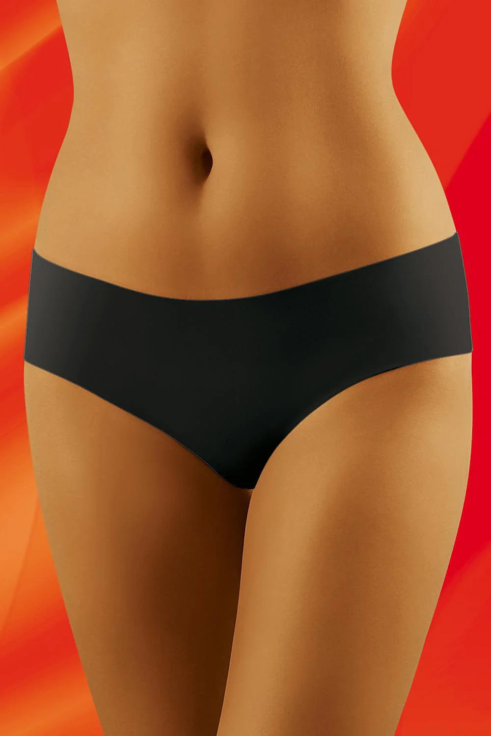 culotte hipster noire microfibre sans couture invisible taille basse coupe épurée bande plate laser extensible doux confortable durable minimaliste élégante