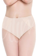 culotte invisible microfibre Julimex lingerie taille haute gainante nude beige sans coutures élasthanne seconde peau maintien léger lisse confortable
