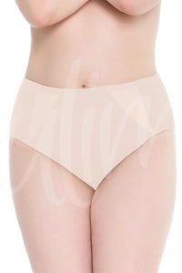culotte invisible microfibre Julimex lingerie taille haute gainante nude beige sans coutures élasthanne seconde peau maintien léger lisse confortable