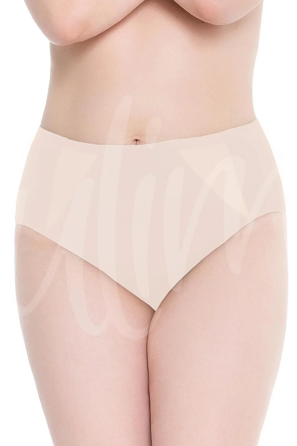 culotte invisible microfibre Julimex lingerie taille haute gainante nude beige sans coutures élasthanne seconde peau maintien léger lisse confortable